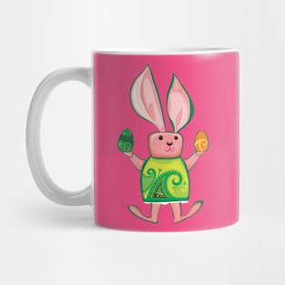 Easter Bunny with painted eggs Mug